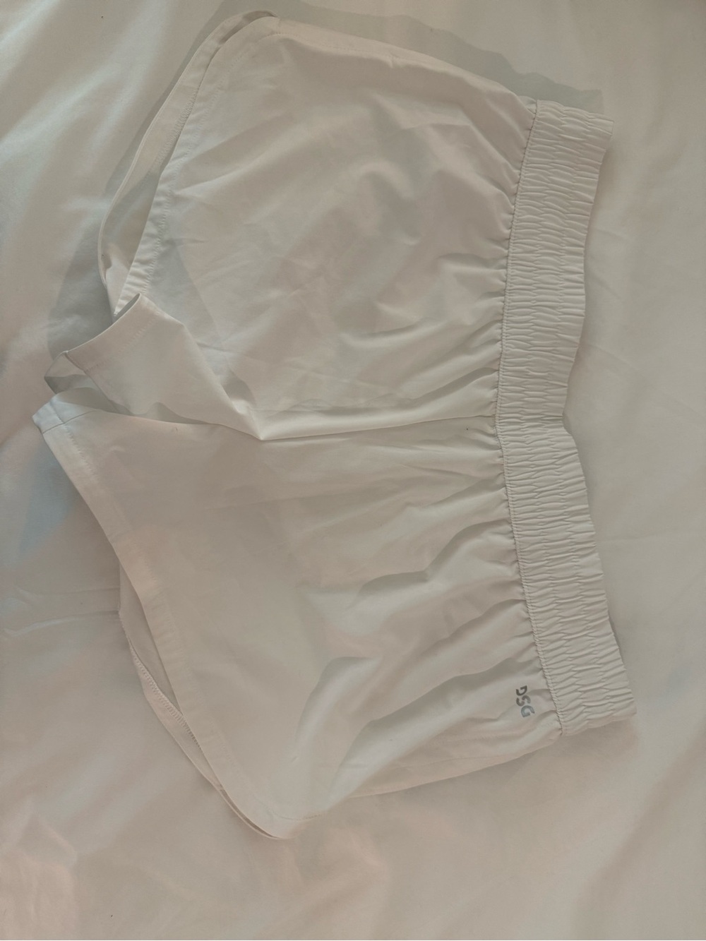 DSG White Elastic Waist Athletic Shorts